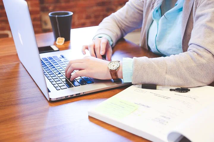 A person working on laptop