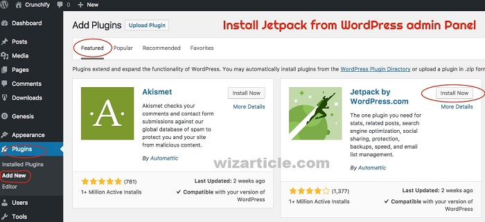 Let's start with the Jetpack installation