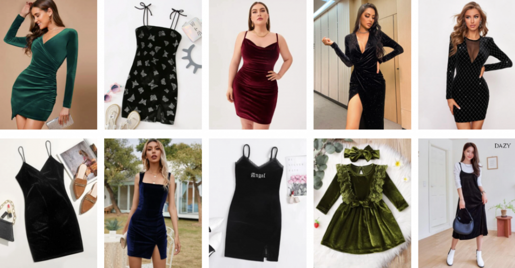 Shein velvet dresses discount code