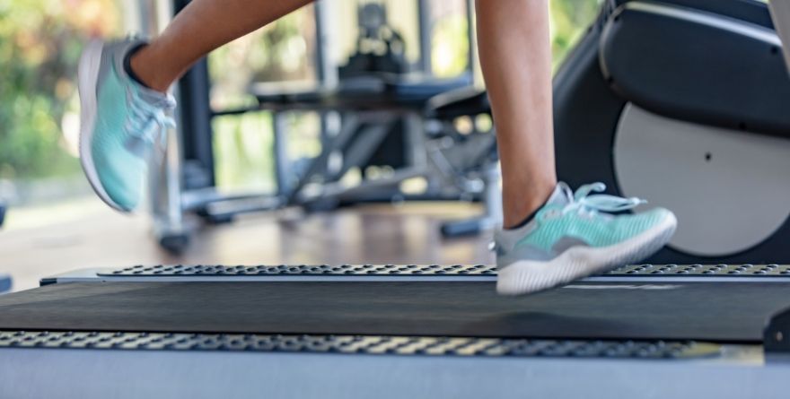 running on treadmill