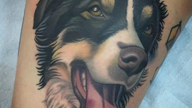 Photo of Incredibly Ornate Dog Tattoos with Meaningful Designs