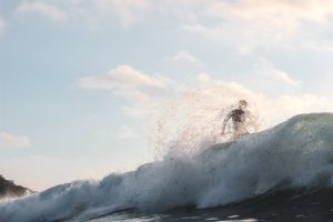 Surfing at San Sebastian