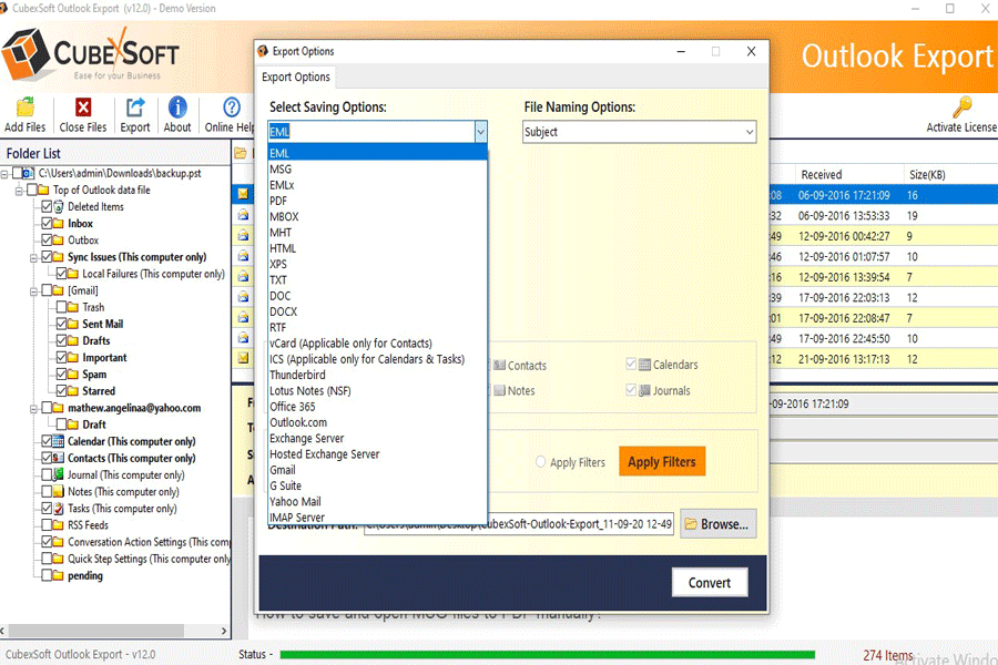 cubexsoft outlook export