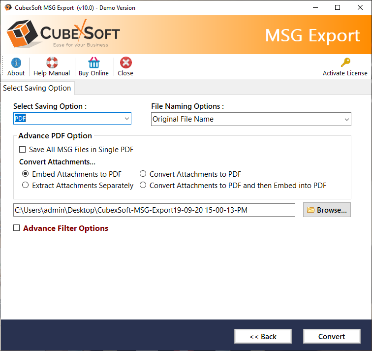 msg export