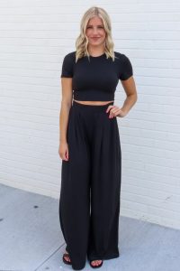 Kody 2 Piece Crop & Wide Leg Pants Set