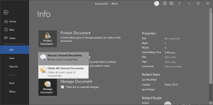 Recover Unsaved Documents