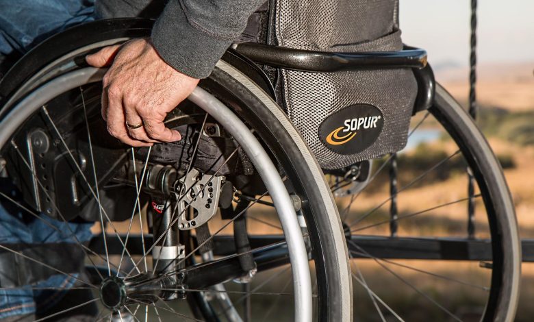 photo of man in a wheelchair