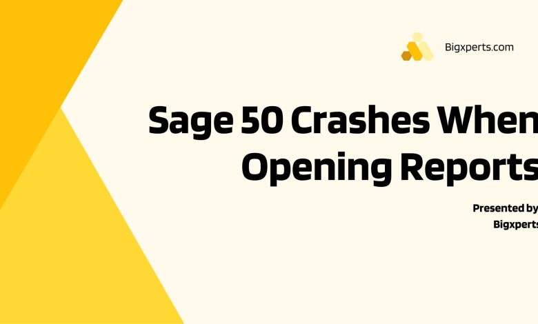 Sage 50 Crashes When Opening Reports