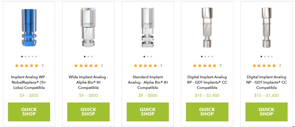 Expensive Implant Analogs
